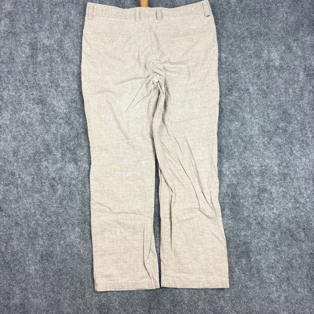 Burberry London Mens 36 Tan Cotton Stretch Straight Leg Chino Trousers Pants